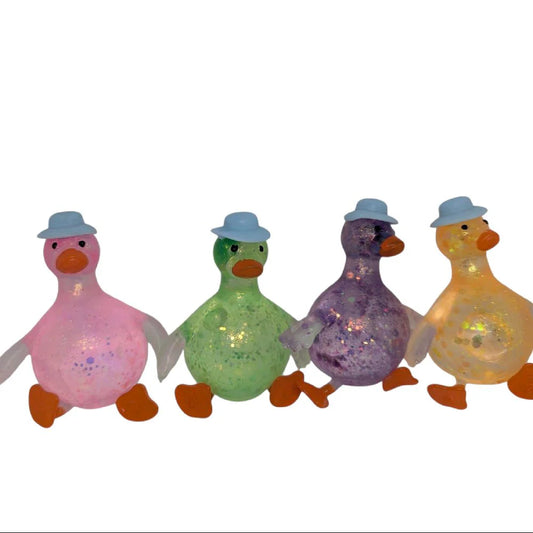 Sugar filled duck with top hat squishy.  *buy one get one free*