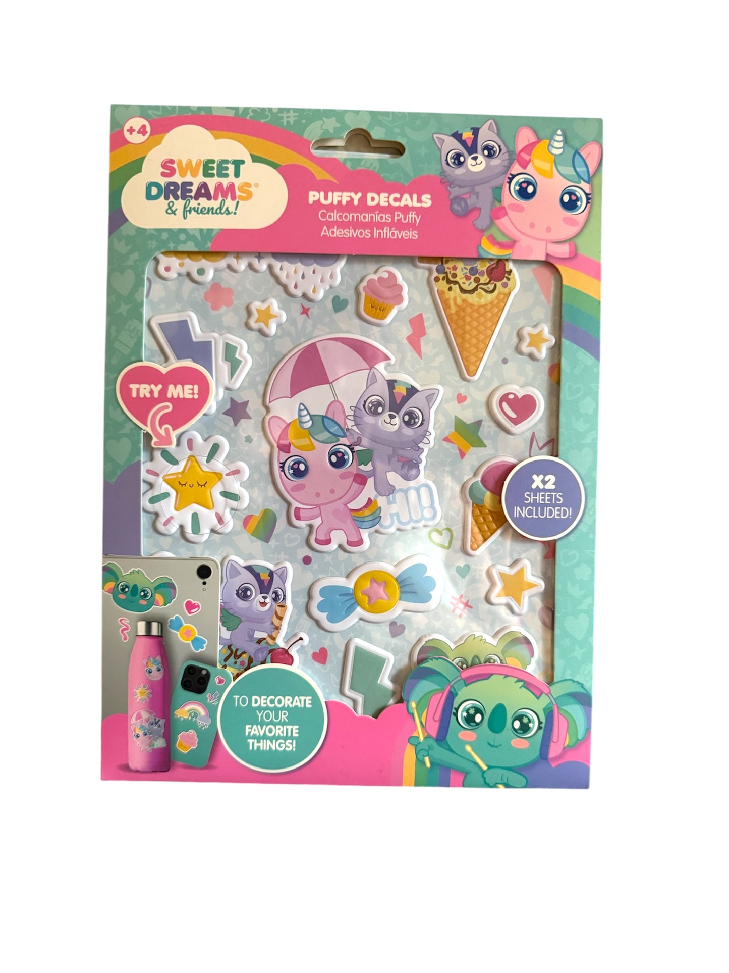 Sweet dreams and friends Puffy decals.  *buy one get one free*