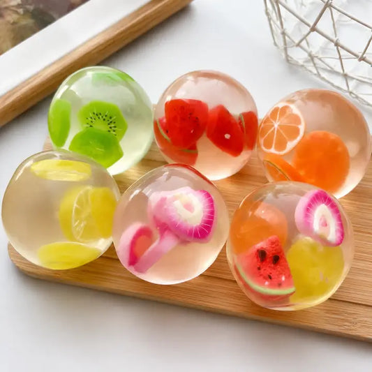 Coconut oil fruit ball squishy