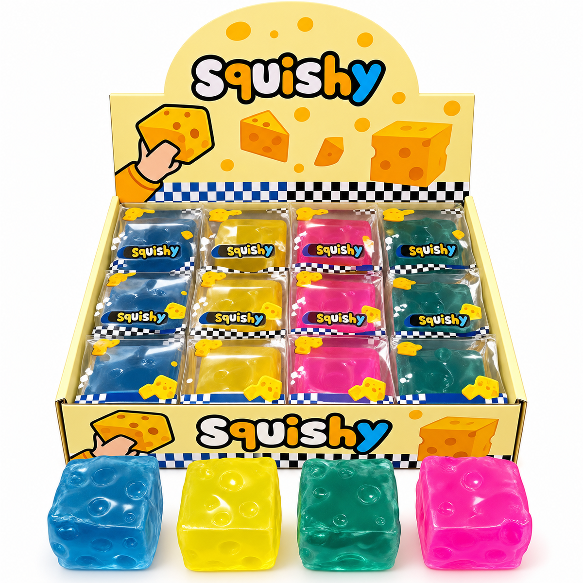 Vaseline coloured cheese squishy