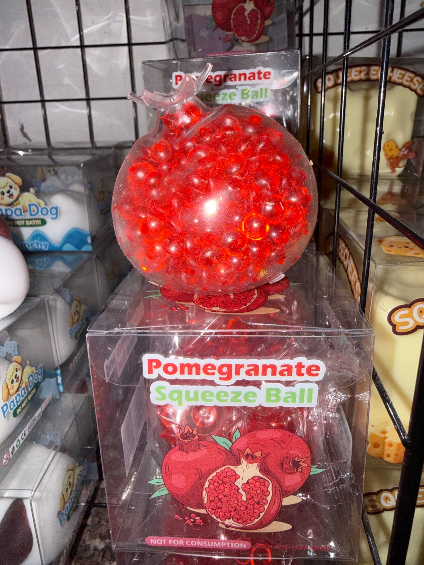 Crunchy bead filled pomegranate