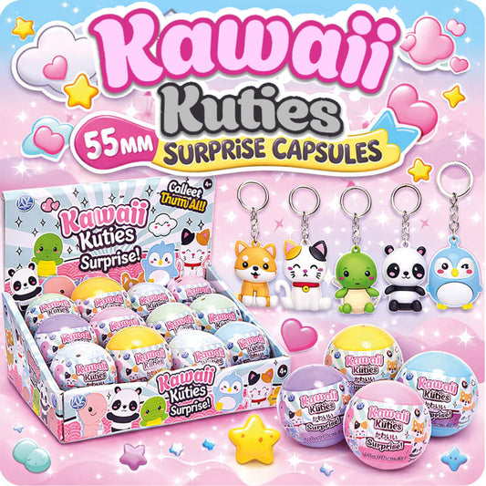 KAWAII SURPRISE CAPSULE 5.5CM 6 ASSORTED