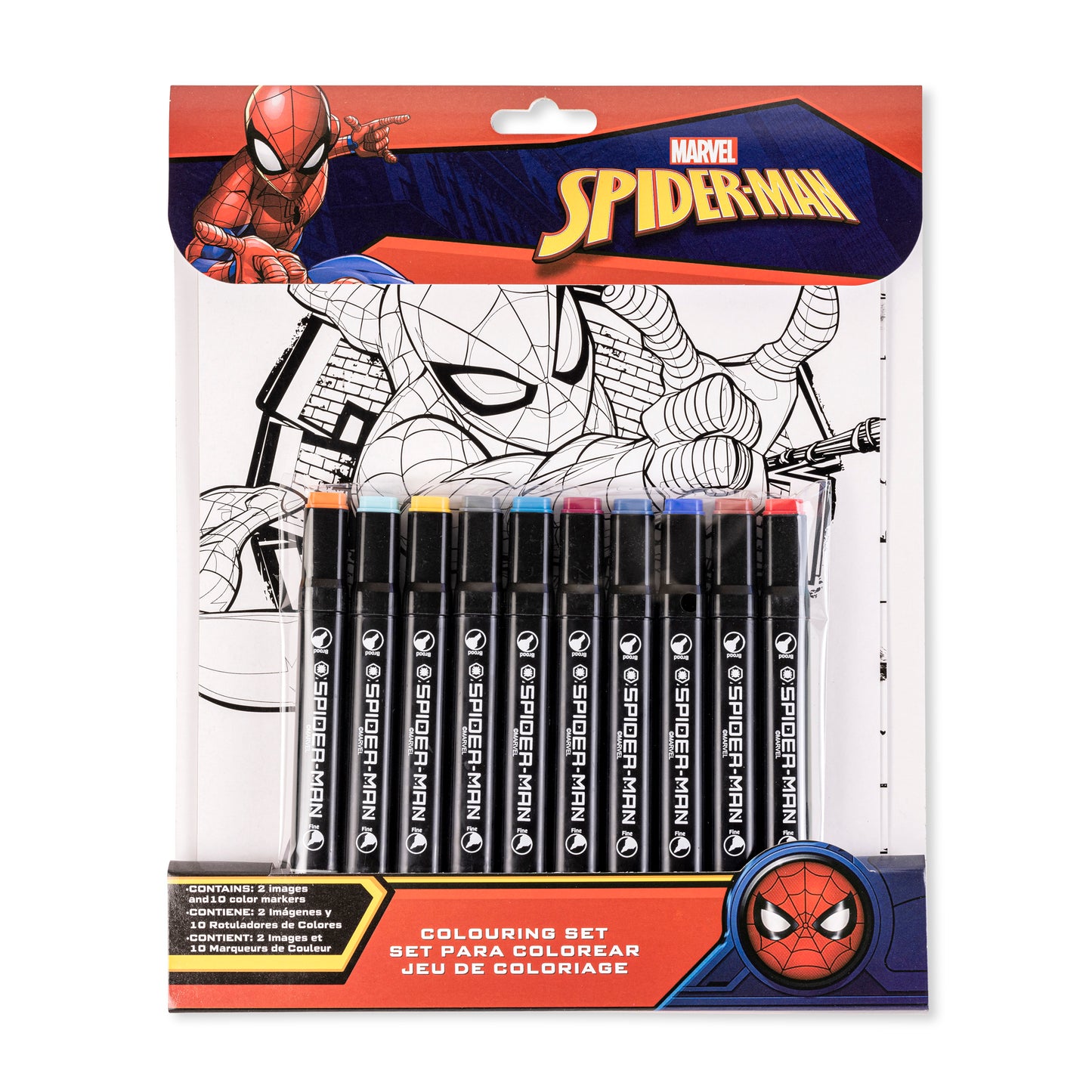Spider-Man colouring set