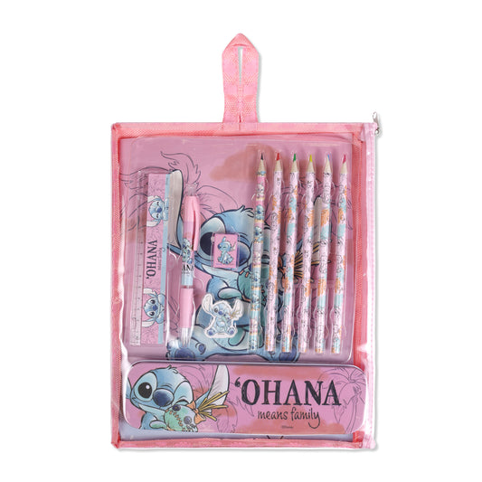 Stitch stationary set with reusable bag