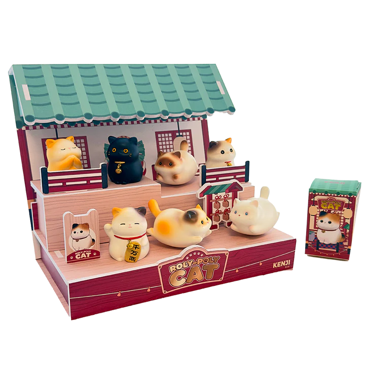 Kenji Tomi Roly-poly  Cat Figurine