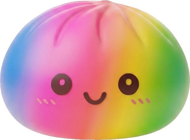 Giant XXL rainbow dumpling foam filled